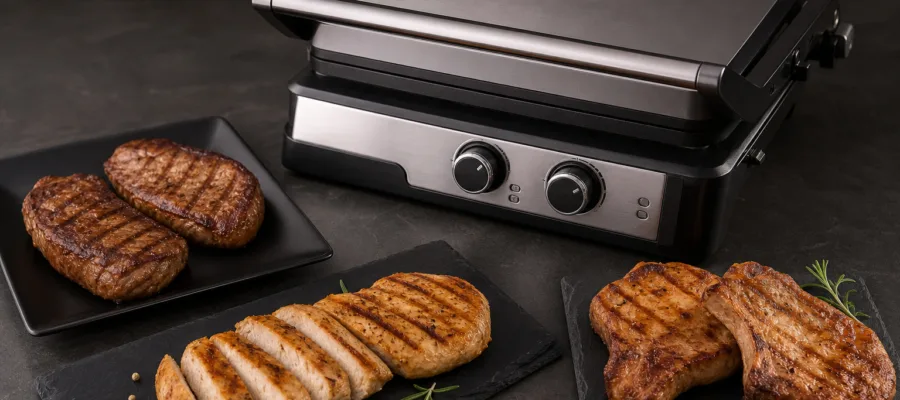 Kontaktgrill Fleischrezepte: Steaks, Haehnchen und Schwein