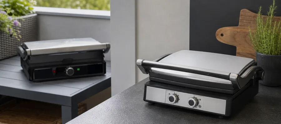 Kontaktgrill fuer den Balkon oder die Kueche: Welches Modell passt wohin?