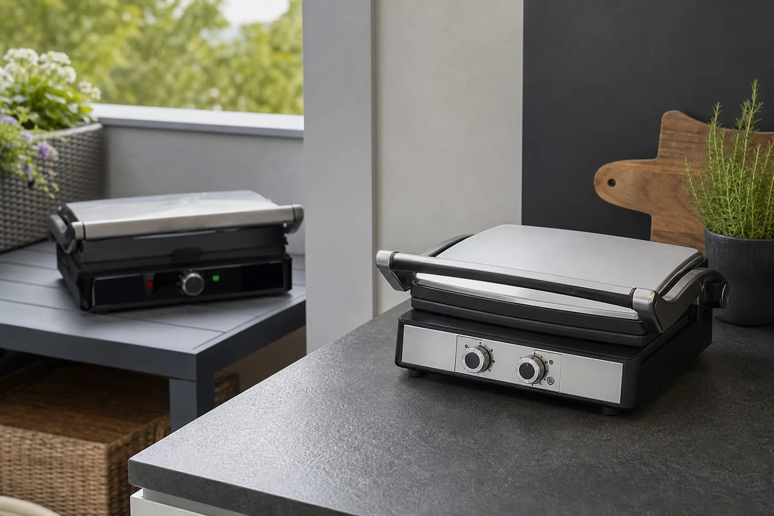 Kontaktgrill fuer den Balkon oder die Kueche: Welches Modell passt wohin?