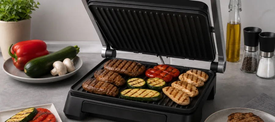 Gleichzeitiges Grillen verschiedener Zutaten mit dem Kontaktgrill – so gelingt’s